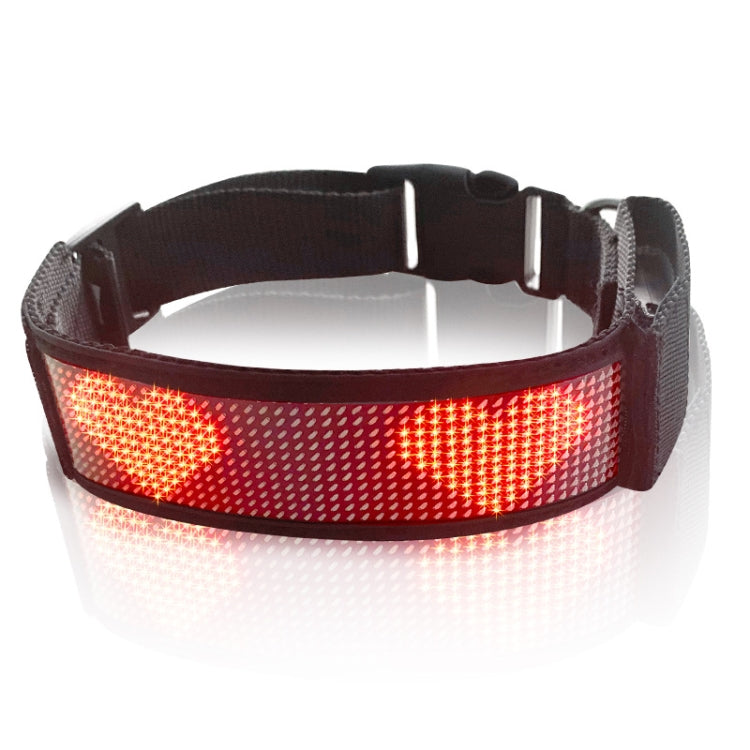 Collare per animali domestici con display a LED Collare monocolore fai-da-te ad alta visibilità ricaricabile