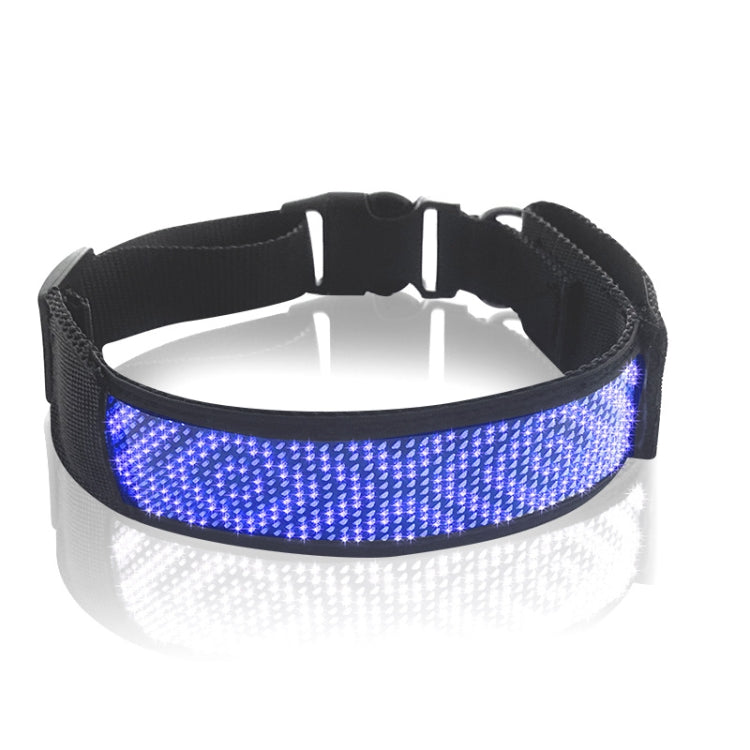 Collare per animali domestici con display a LED Collare monocolore fai-da-te ad alta visibilità ricaricabile