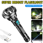 Torcia a luce forte USB ricaricabile LED Illuminazione esterna a lungo raggio super luminosa