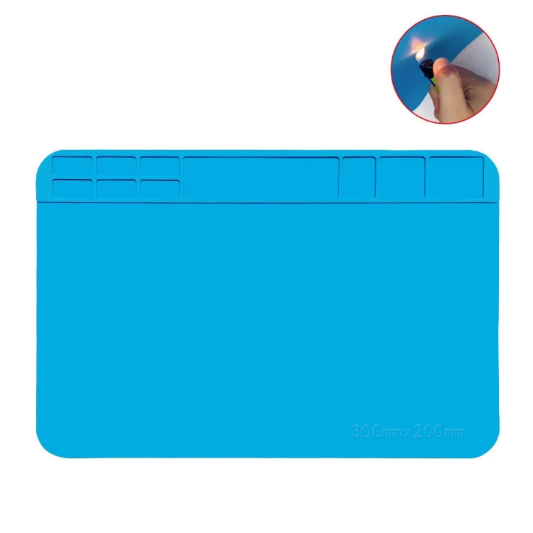 Tappetino per tavolo per saldatura con cuscinetto in silicone resistente alle alte temperature da banco per riparazione computer telefono, 30x20cm
