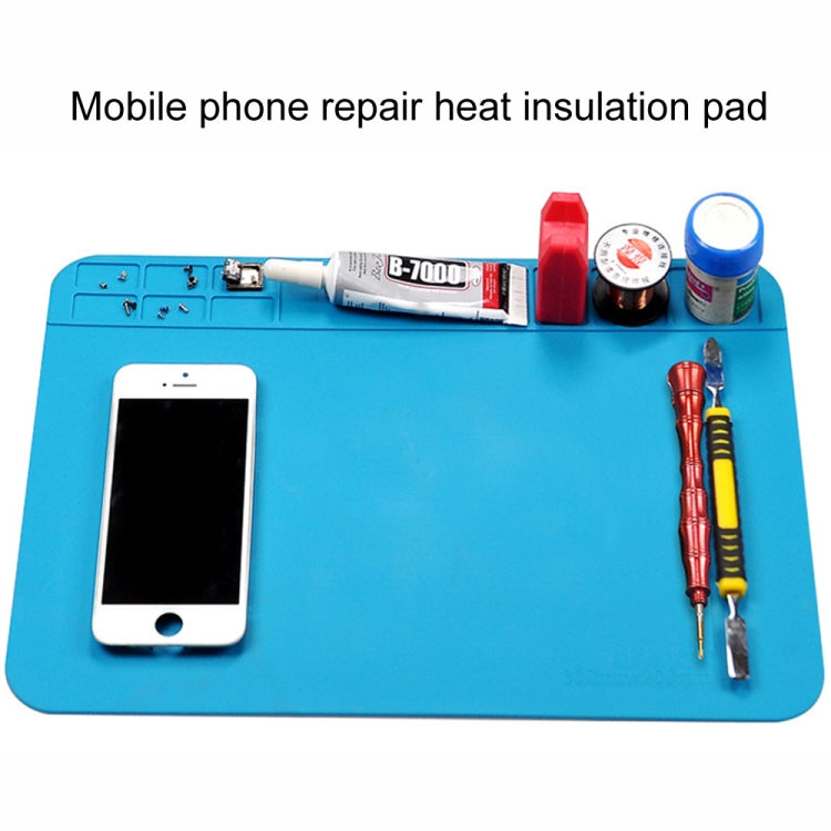 Tappetino per tavolo per saldatura con cuscinetto in silicone resistente alle alte temperature da banco per riparazione computer telefono, 30x20cm