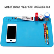 Tappetino per tavolo per saldatura con cuscinetto in silicone resistente alle alte temperature da banco per riparazione computer telefono, 30x20cm