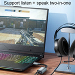 Scheda audio USB con porta audio 3.5 per PC e console