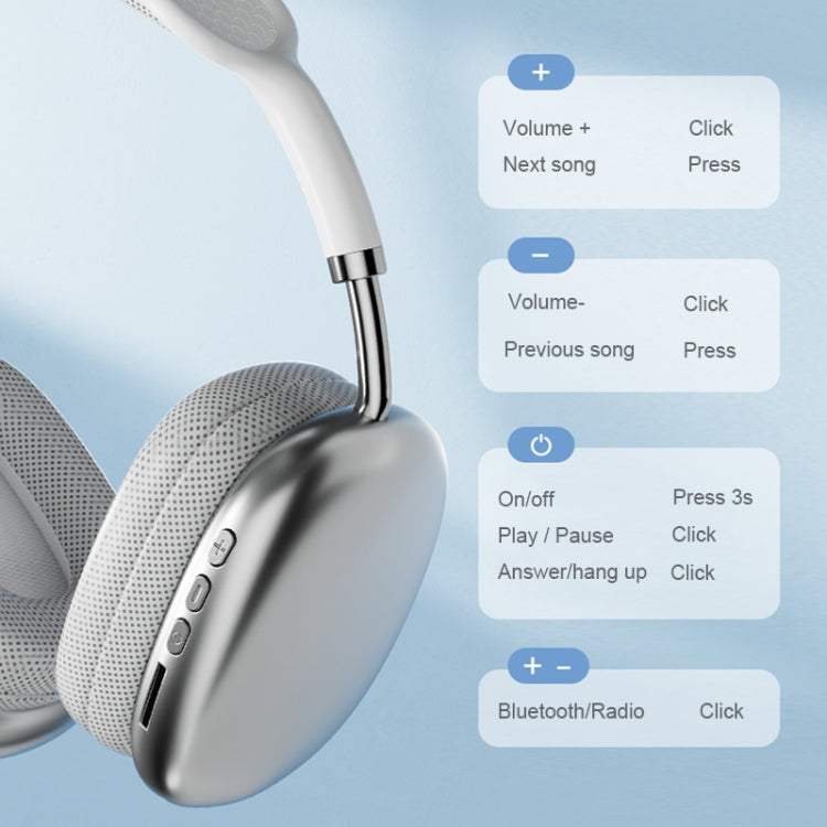 Auricolare Bluetooth wireless con riduzione del rumore con effetti sonori HiFi P9 Pro Max, P9 Pro Max (White), P9 Pro Max (Black), P9 Pro Max (Blue)