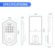 Serratura elettronica intelligente automatica con password Tuya remota Bluetooth LOCSTAR C88, C88 Black