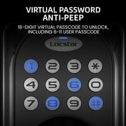 Serratura elettronica intelligente automatica con password Tuya remota Bluetooth LOCSTAR C88, C88 Black
