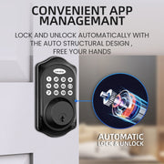 Serratura elettronica intelligente automatica con password Tuya remota Bluetooth LOCSTAR C88, C88 Black