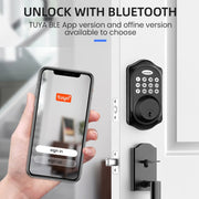 Serratura elettronica intelligente automatica con password Tuya remota Bluetooth LOCSTAR C88, C88 Black