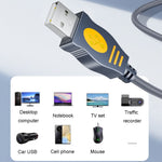 Cavo dati in rame JINGHUA U110 USB 2.0 maschio-maschio con anello magnetico, 1.5m, 3m, 5m, 10m