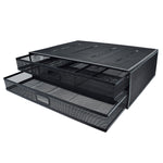 Organizer cassetto estraibile in ferro a 2 strati 41x31x12 cm