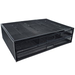 Organizer cassetto estraibile in ferro a 2 strati 41x31x12 cm