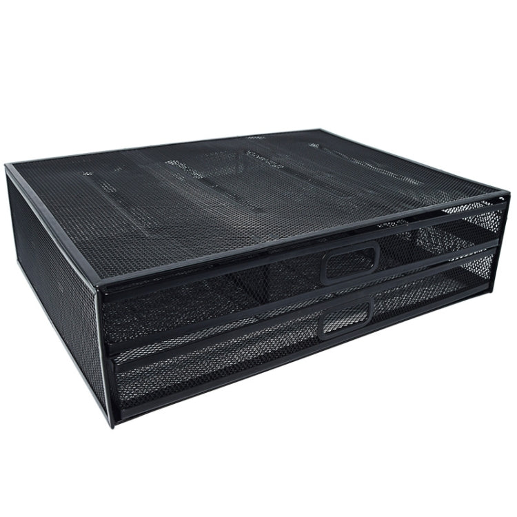 Organizer cassetto estraibile in ferro a 2 strati 41x31x12 cm