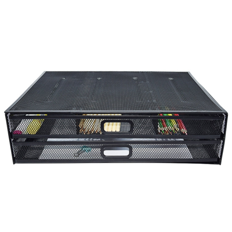 Organizer cassetto estraibile in ferro a 2 strati 41x31x12 cm