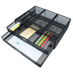 Organizer cassetto estraibile in ferro a 2 strati 41x31x12 cm