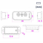 Modifica caricatore per telefono cellulare per auto, camper, barca USB 12/24 V + tipo C, Silver 2.1A+1A+PD3.0