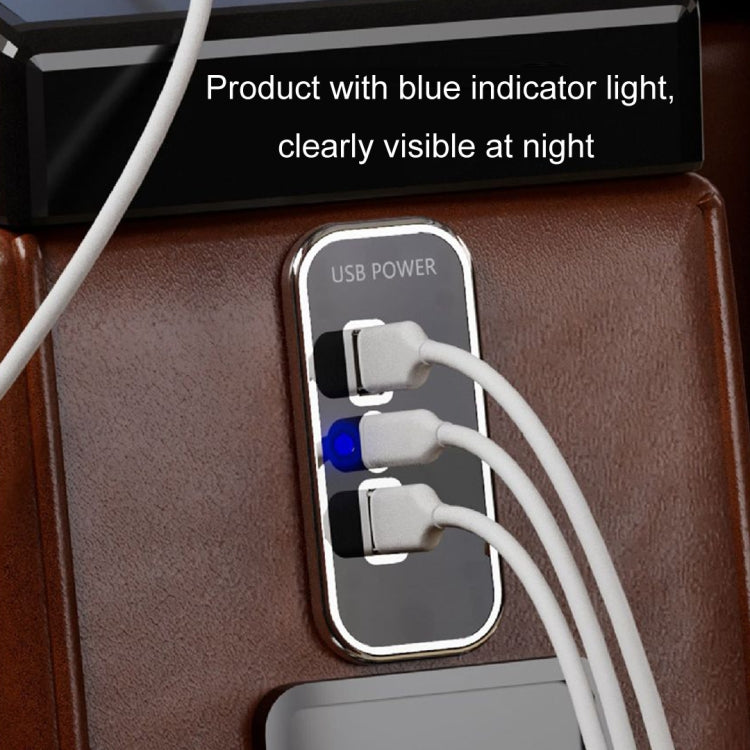 Modifica caricatore per telefono cellulare per auto, camper, barca USB 12/24 V + tipo C, Silver 2.1A+1A+PD3.0