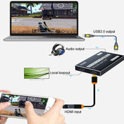 Dispositivo di registrazione di giochi dal vivo JINGHUA Z812 da USB a HDMI