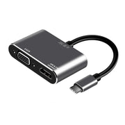 Convertitore docking station HUB multifunzionale JINGHUA Z321, Type-C To HDMI+VGA, Type-C To HDMI+PD+USB