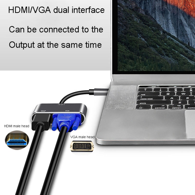 Convertitore docking station HUB Type-C HDMI VGA USB
