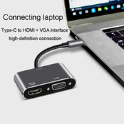Convertitore docking station HUB multifunzionale JINGHUA Z321, Type-C To HDMI+VGA, Type-C To HDMI+PD+USB
