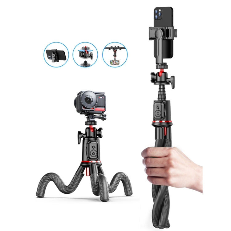 Treppiede telescopico portatile con telecomando Bluetooth