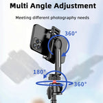 Treppiede telescopico portatile con telecomando Bluetooth