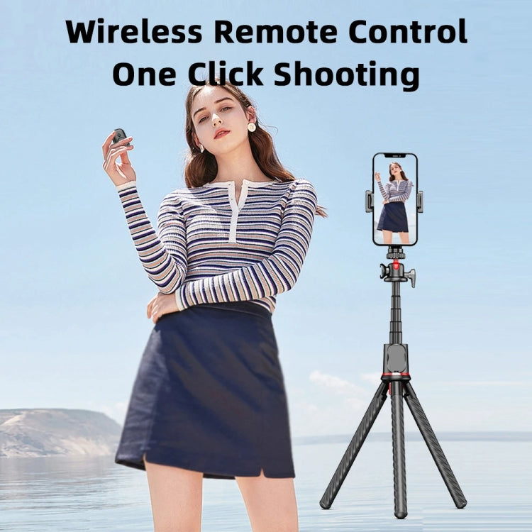 Treppiede telescopico portatile con telecomando Bluetooth