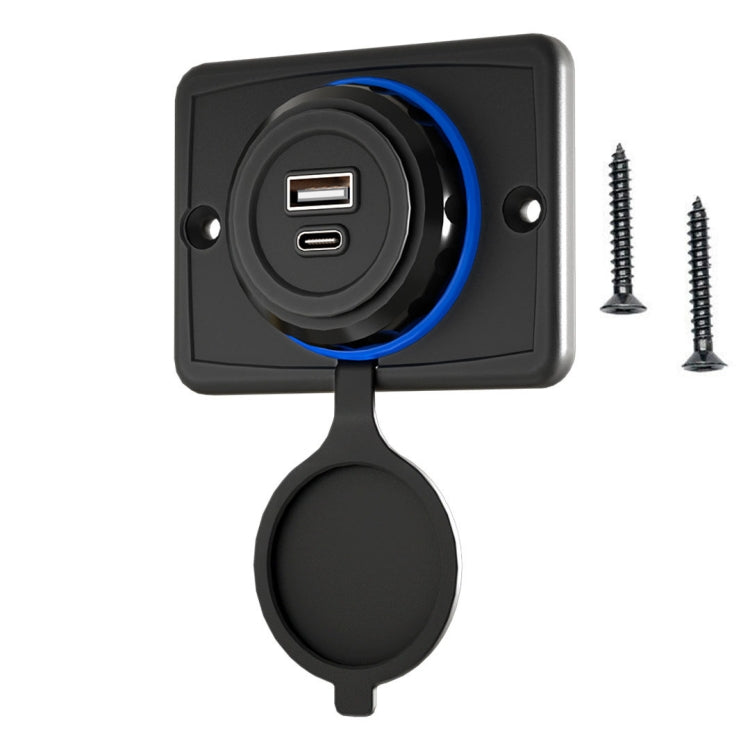 Caricatore con presa USB impermeabile modificato per nave da auto, UCC-350 QC+PD Fast Charge 30W, UCC-350 AC3.1A Total 3.1A 15.5W