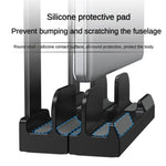 Base di raffreddamento rialzata per desktop con supporto verticale per laptop a doppio scopo