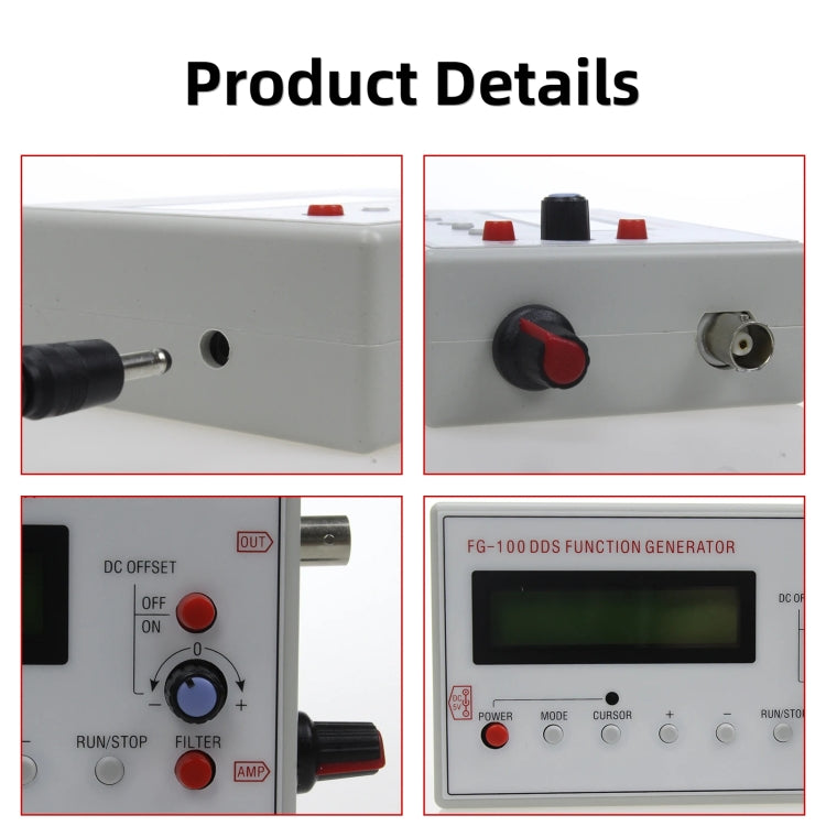 Contatore di frequenza del generatore di segnali di funzione DDS FG-100 1Hz-500kHz, FG-100