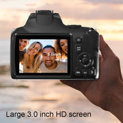 KOMERY W2 64MP 4K Schermo da 3 pollici Zoom ottico 10X+Fotocamera con zoom digitale 4X, W2