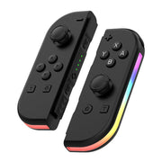 JOY-02 Impugnatura da gioco sinistra e destra con luci RGB, sensazione al tatto, gamepad Bluetooth per Switch / Switch OLED / Switch Pro / Switch Lite / Switch Joycon, Black, Grey