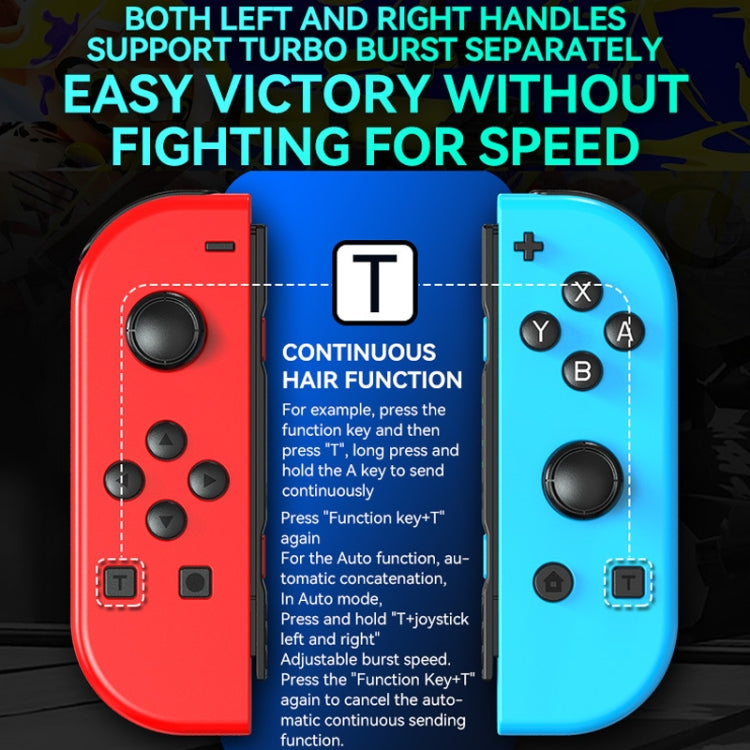 JOY-02 Maniglia da gioco sinistra e destra con luci RGB Body Feel Bluetooth Gamepad per Switch / Switch OLED / Switch Pro / Switch Lite / Switch Joycon