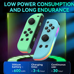 JOY-02 Maniglia da gioco sinistra e destra con luci RGB Body Feel Bluetooth Gamepad per Switch / Switch OLED / Switch Pro / Switch Lite / Switch Joycon