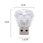 Luci decorative a LED Plug And Play senza carica con luce ambientale USB modello Diamond per auto