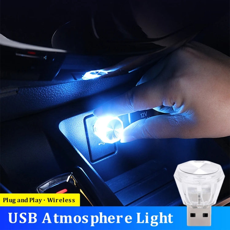 Luci decorative a LED Plug And Play senza carica con luce ambientale USB modello Diamond per auto