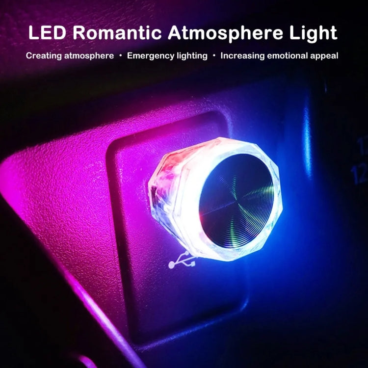 Luci decorative a LED Plug And Play senza carica con luce ambientale USB modello Diamond per auto