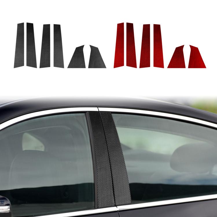 Per Chevrolet Malibu XL 2016-2022 6 pezzi/set adesivo in carbonio per montante B guida a sinistra
