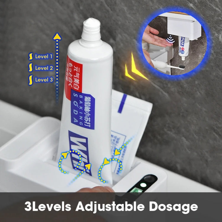 Dispenser automatico elettrico di dentifricio con spremiagrumi a induzione intelligente, Battery White, Rechargeable  White, Battery Silver, Rechargeable Silver