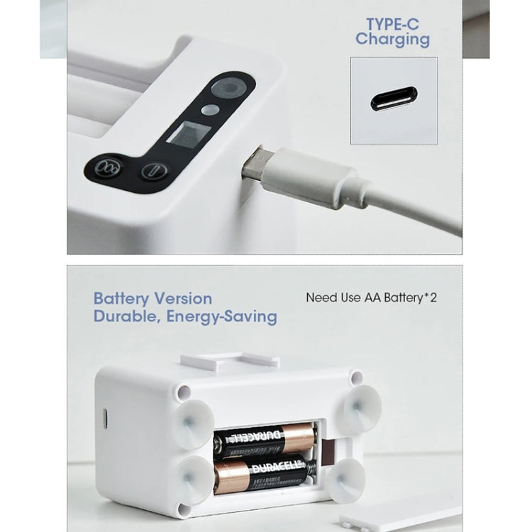 Dispenser automatico elettrico di dentifricio con spremiagrumi a induzione intelligente, Battery White, Rechargeable  White, Battery Silver, Rechargeable Silver
