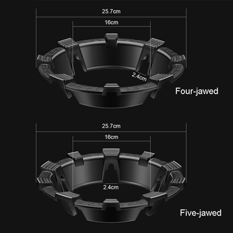 Kacheeg Stufa a gas per uso domestico che raccoglie fuoco Copertura a risparmio energetico Cucina Parabrezza antiscivolo, Four-Jawed, Five-Jawed