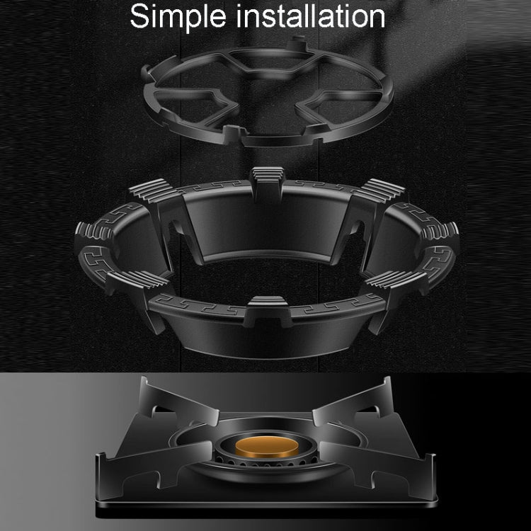 Kacheeg Stufa a gas per uso domestico che raccoglie fuoco Copertura a risparmio energetico Cucina Parabrezza antiscivolo, Four-Jawed, Five-Jawed