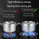 Kacheeg Stufa a gas per uso domestico che raccoglie fuoco Copertura a risparmio energetico Cucina Parabrezza antiscivolo, Four-Jawed, Five-Jawed