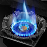 Kacheeg Stufa a gas per uso domestico che raccoglie fuoco Copertura a risparmio energetico Cucina Parabrezza antiscivolo, Four-Jawed, Five-Jawed