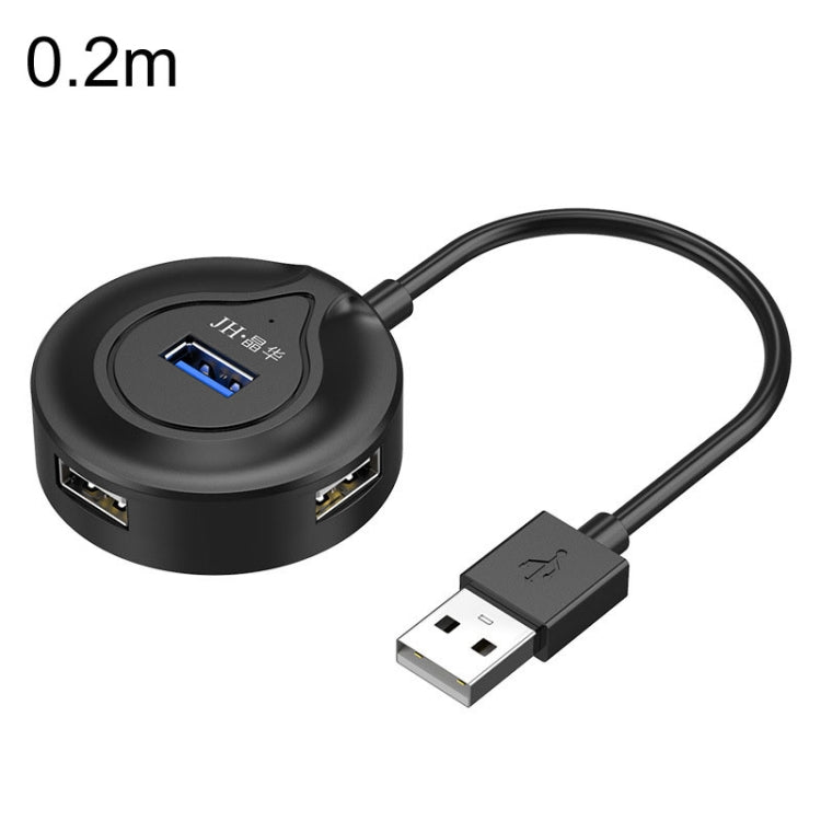 JINGHUA N62 USB 2.0 Splitter a 4 porte Connettore di estensione HUB da uno a quattro, 0.2m Black, 1m Black