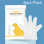 KIMHOME Guanti senza risciacquo per animali domestici Salviette Cani Gatti Bagno Deodorante Pulizia Lavaggio a secco Articoli per animali domestici, 6pcs /Pack