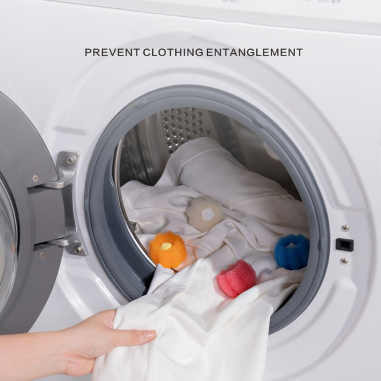 4 pz/set Sfere per bucato antigroviglio per uso domestico Sfera per pulizia bucato anti-annodamento per lavatrice