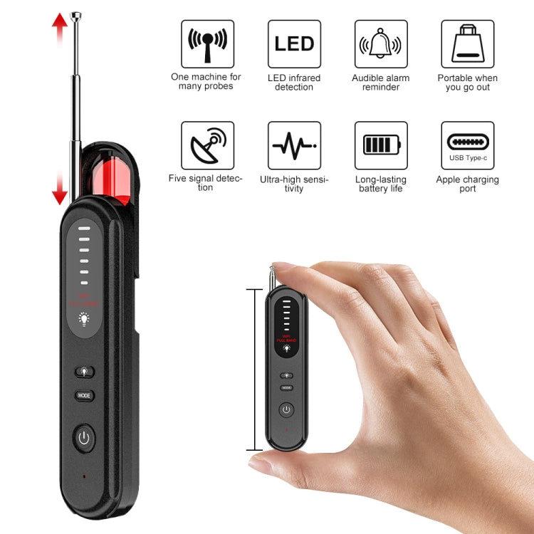 T01 Rilevatore wireless Telecamera anti-intercettazione Allarme GPS di posizionamento, T01