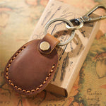 Custodia in pelle per AirTag con portachiavi
