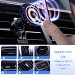 Per iPhone Magsafe Caricatore wireless magnetico per auto Supporto per telefono Caricatore wireless emettitore di luce, Ice Blue Breathe Light, Pickup RGB Light